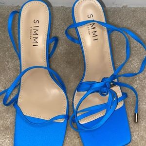 Blue sandals